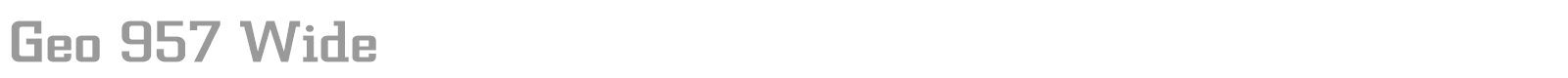 Geo 957 Wide font preview